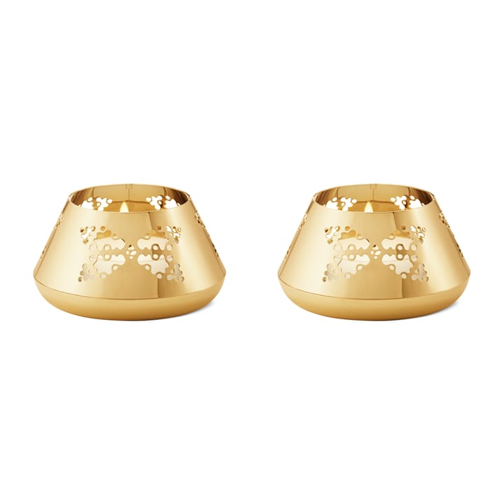 Photophore de l'année 2022 2 pièces, Plaqué or Georg Jensen