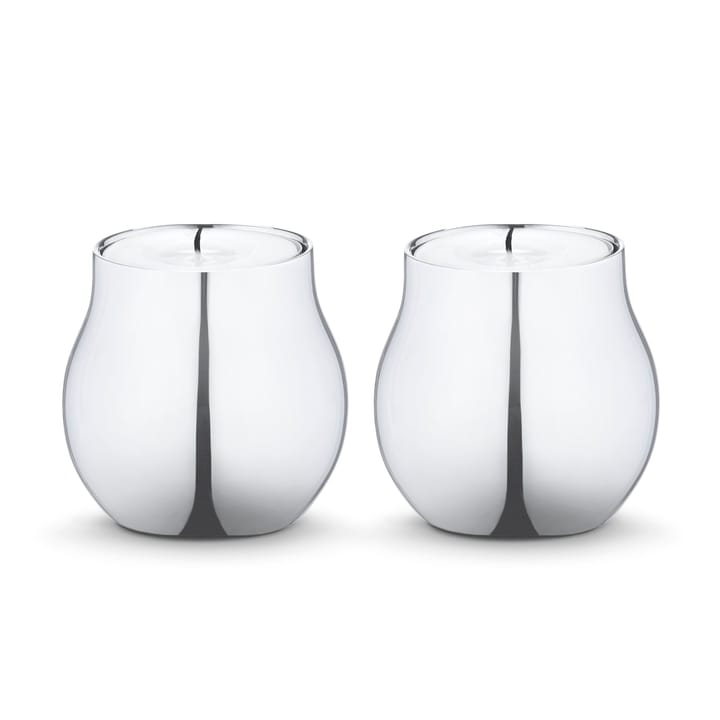 Photophores Cafu, lot de 2 - acier inoxydable - Georg Jensen