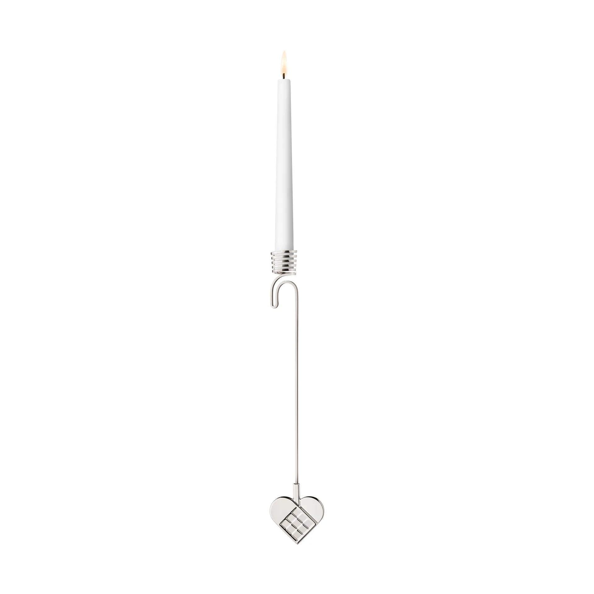 Porte-bougie pour sapin, cœur 2025 års, Alliage de zinc plaqué palladium Georg Jensen