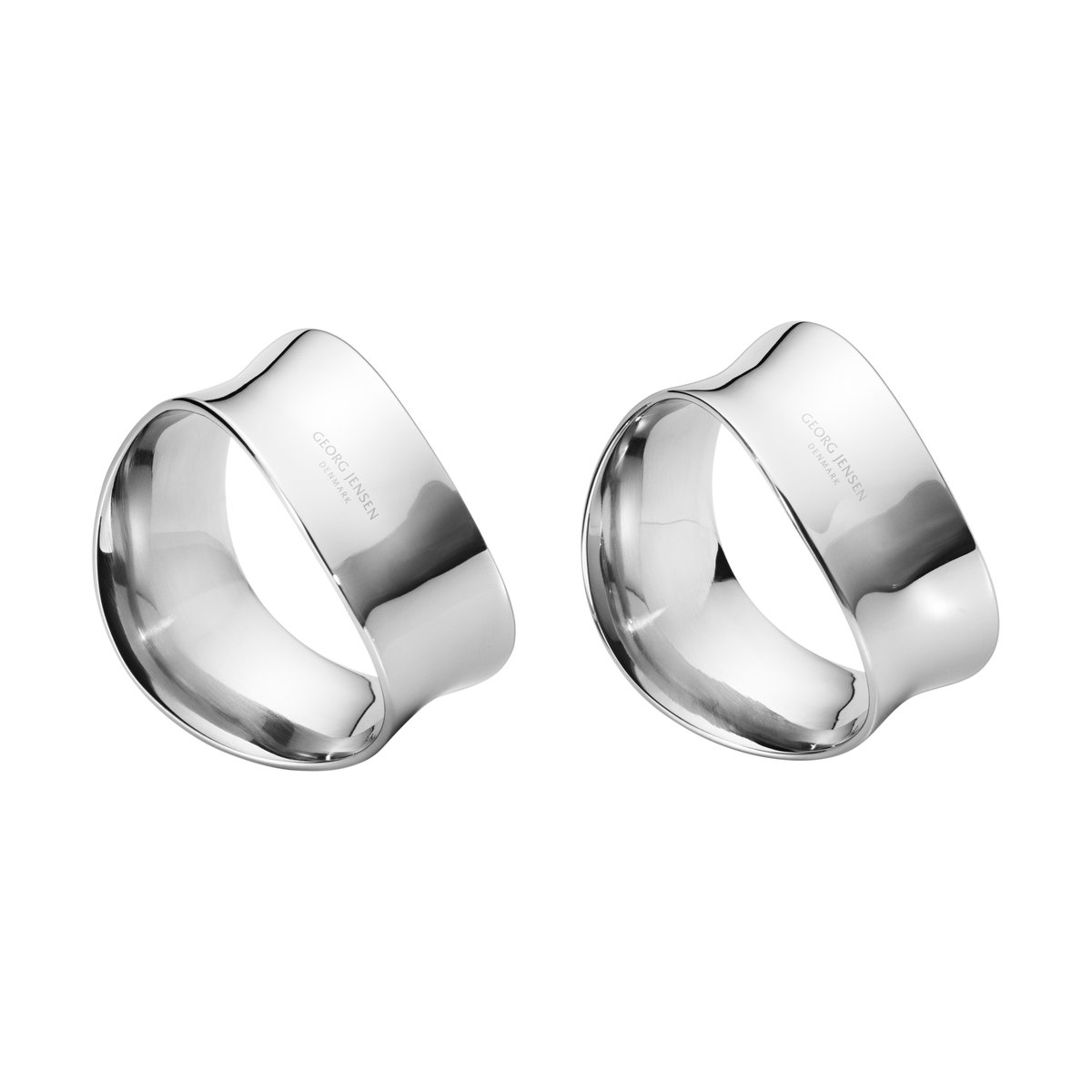 Georg Jensen Rond de serviette Cobra - lot de 2 Acier inoxydable