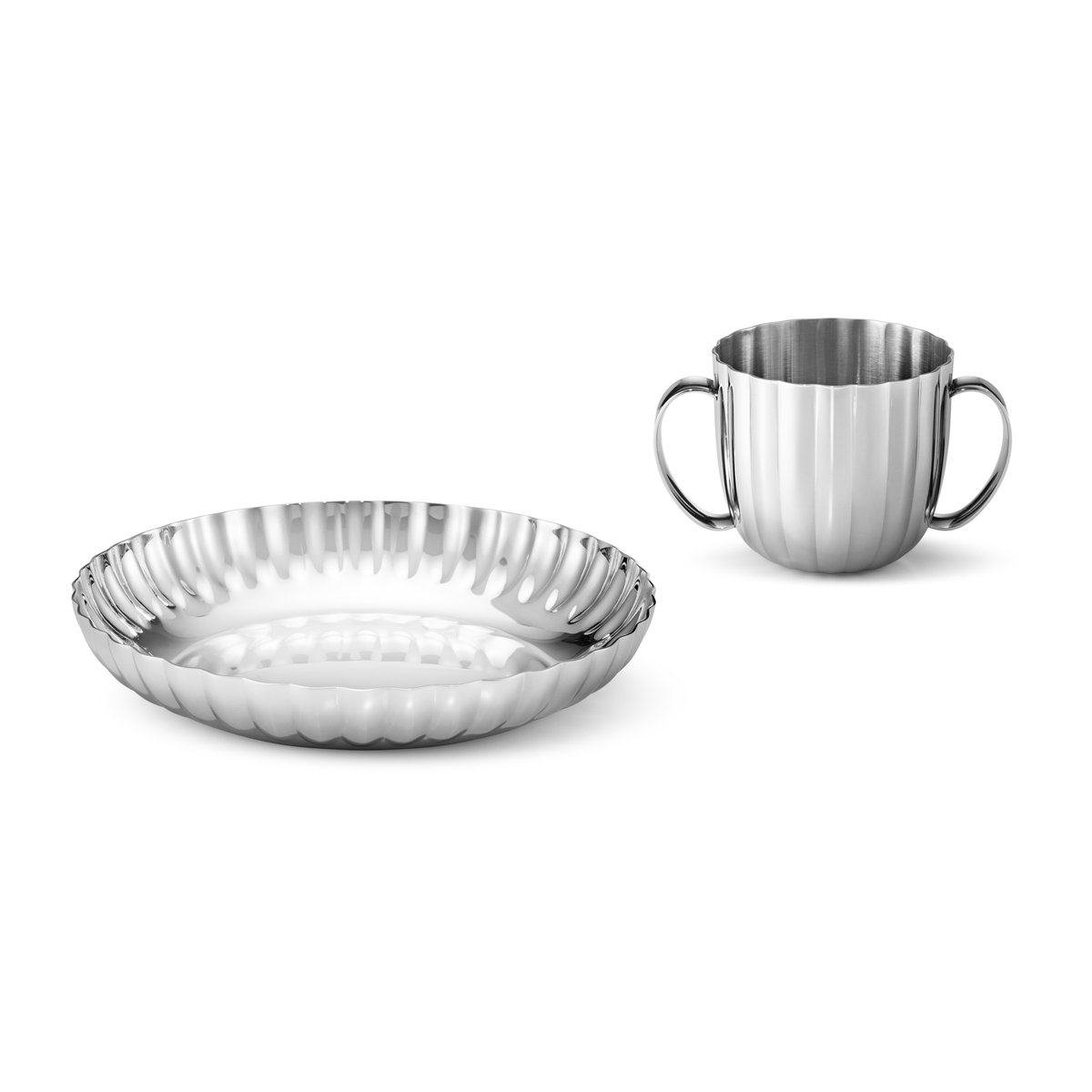Georg Jensen Service pour enfants Bernadotte 2 Pièces Acier inoxydable
