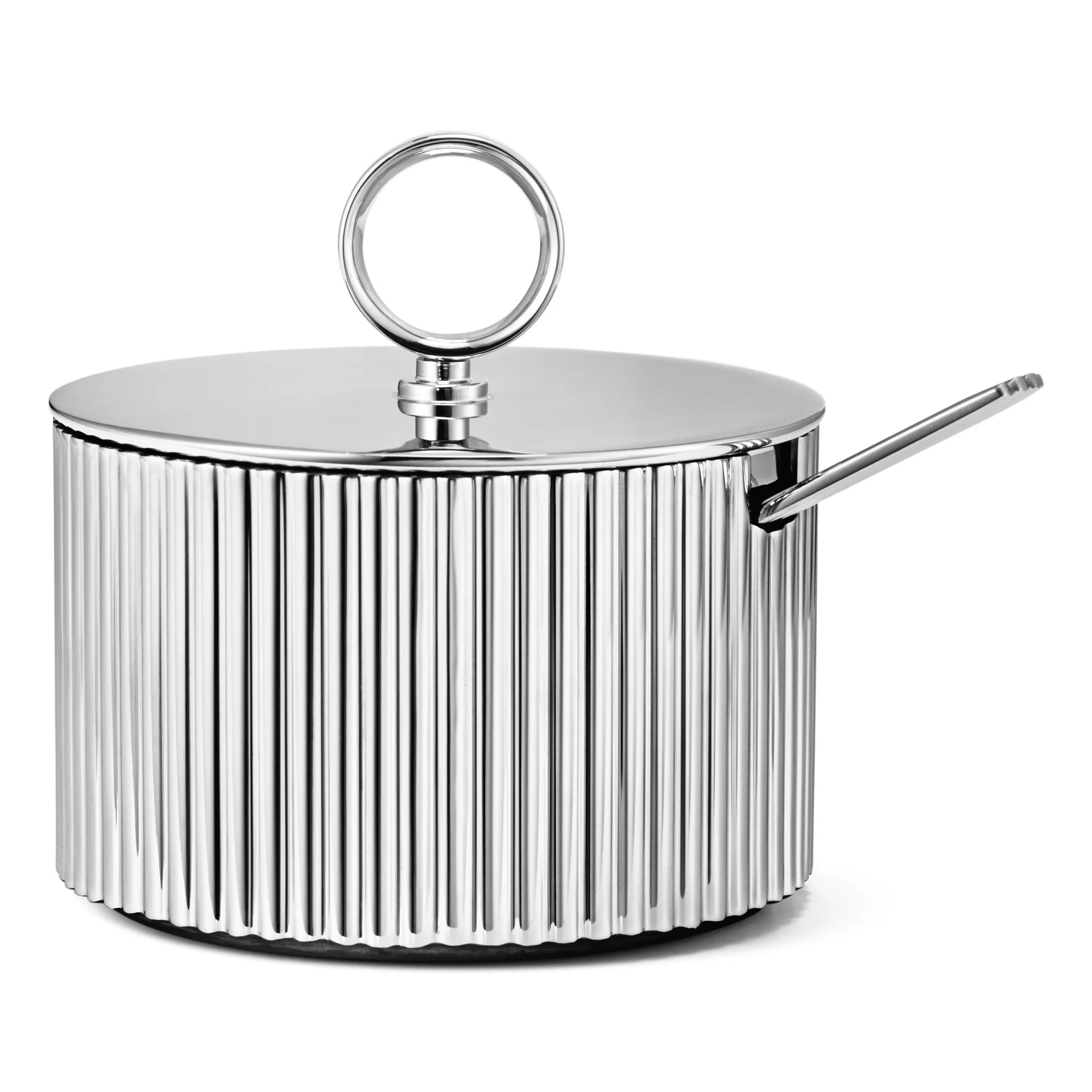 Sucrier avec cuillère Bernadotte, Acier inoxydable Georg Jensen