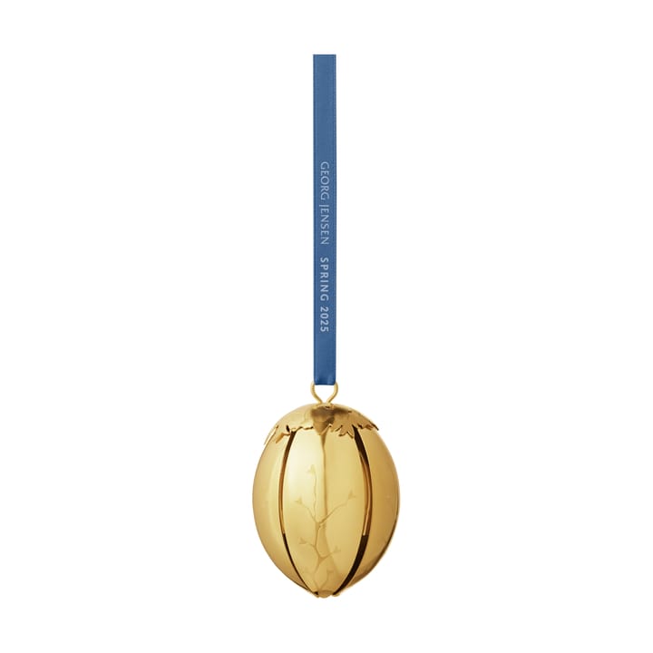 Œuf décoratif Spring 2025 suspensio de Pâques - Acier inoxydable plaqué or - Georg Jensen