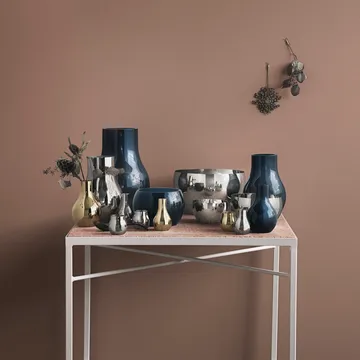Vase en verre Cafu bleu - mini, 14,8 cm - Georg Jensen