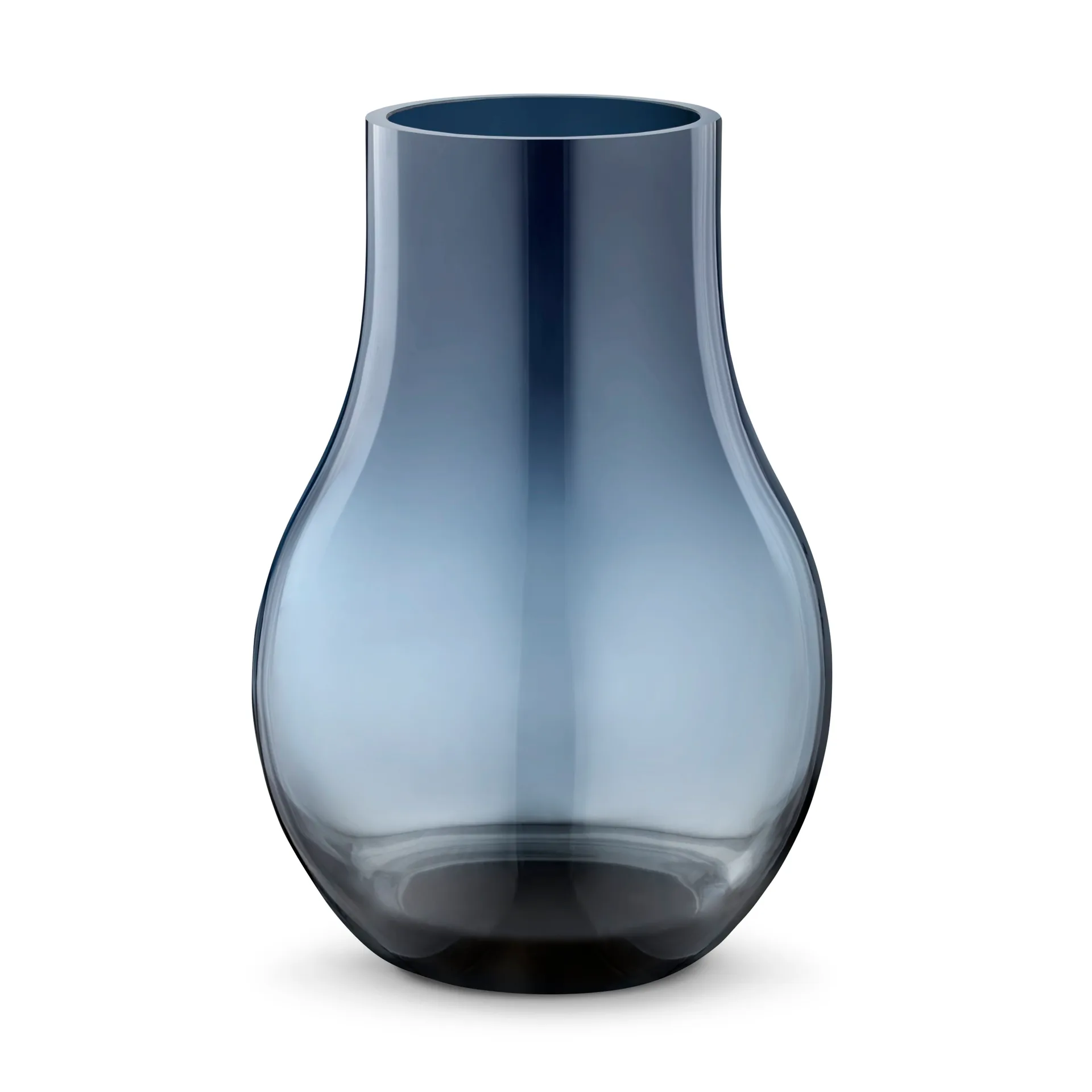 Vase en verre Cafu bleu, petit, 21,6 cm Georg Jensen