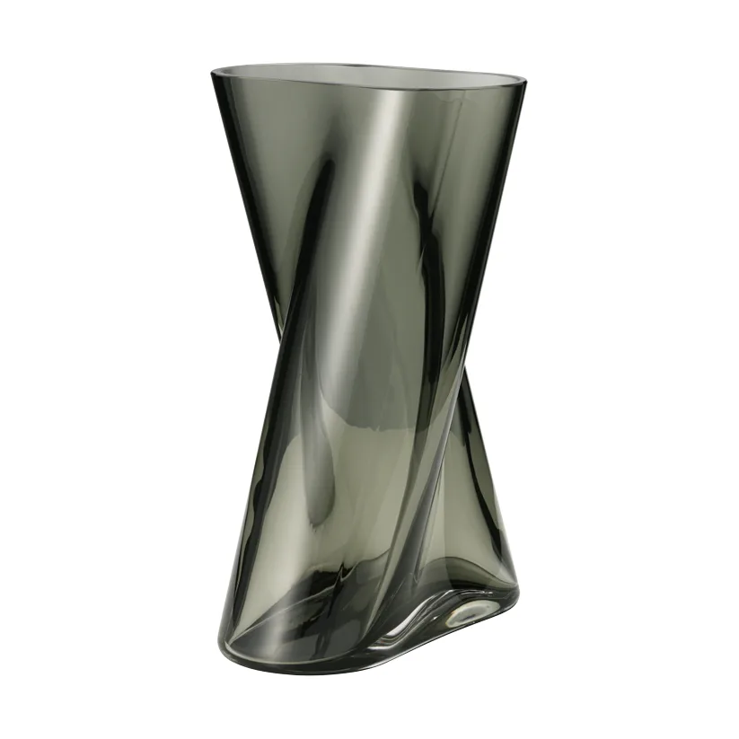 Vase en verre Lituus, Gris, grand Georg Jensen