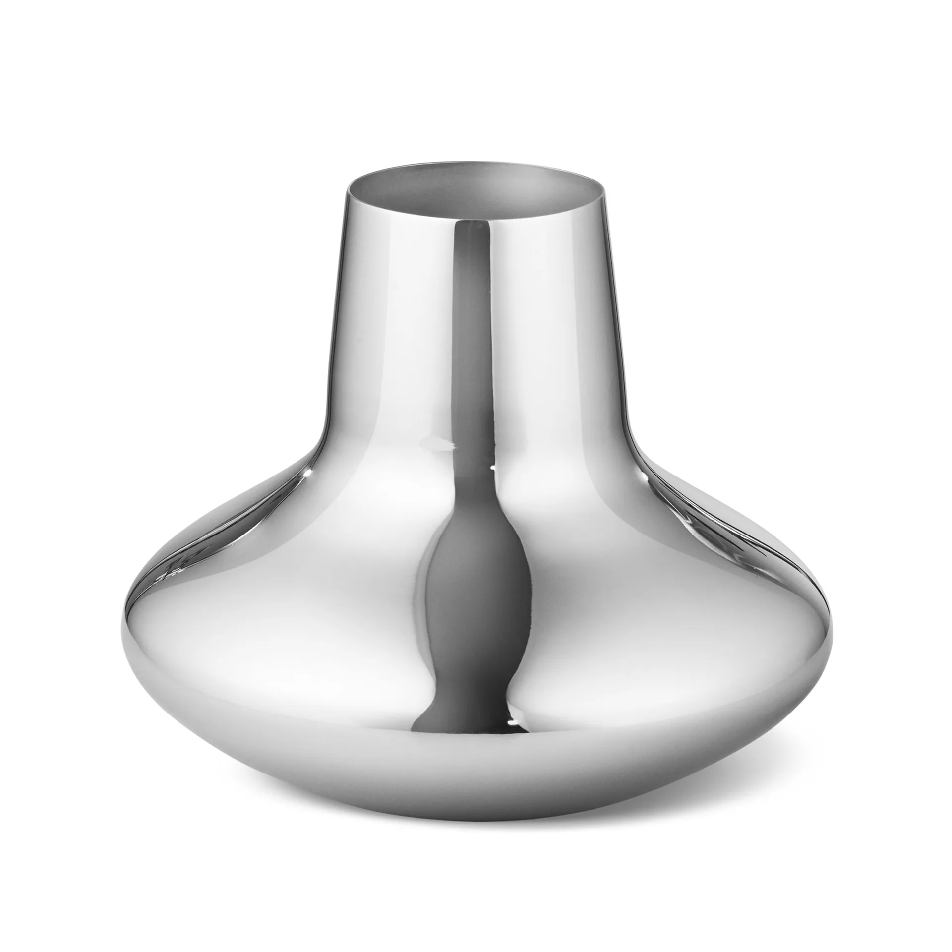 Vase Henning Koppel acier inoxydable, Petit, 12,4 cm Georg Jensen