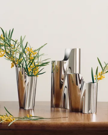 Vase Lituus - Acier inoxydable, petit - Georg Jensen