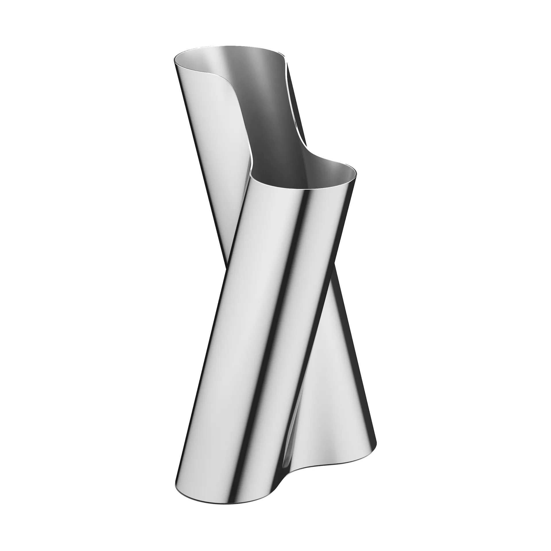 Vase Lituus grand 34,2 cm, Acier inoxydable Georg Jensen