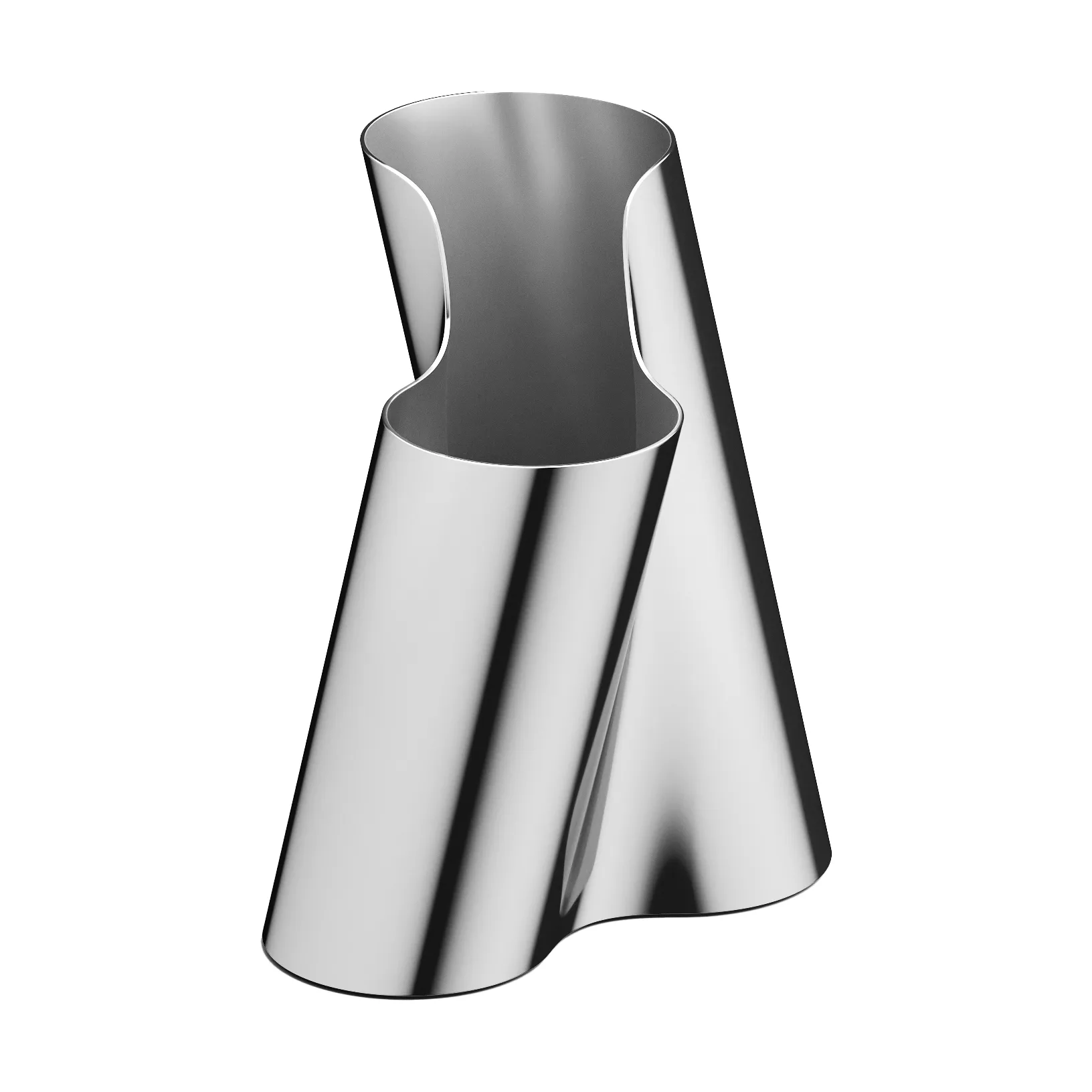 Vase Lituus moyen 20,4 cm, Acier inoxydable Georg Jensen