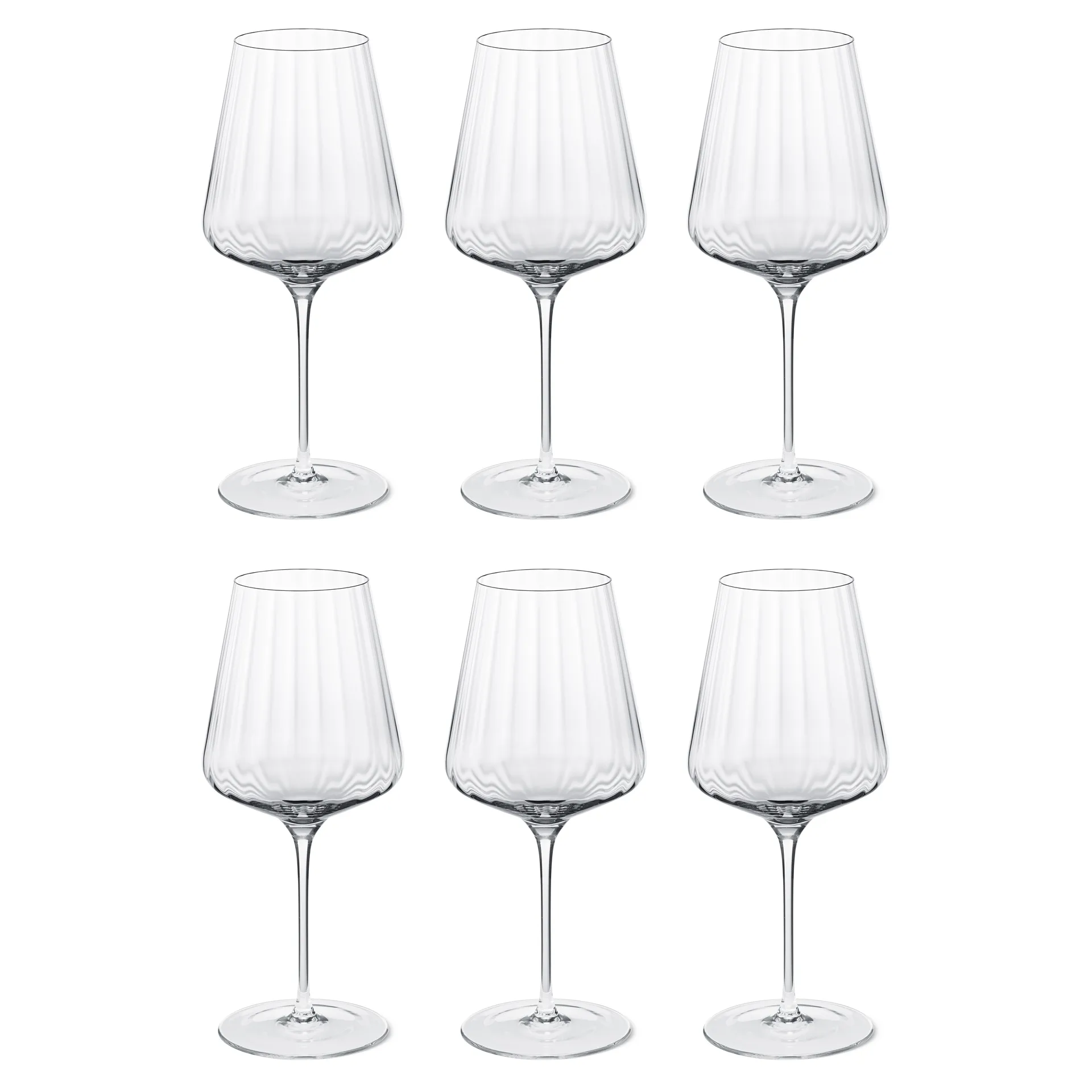 Verre à vin rouge Bernadotte Lot de 6, Cristalline Georg Jensen