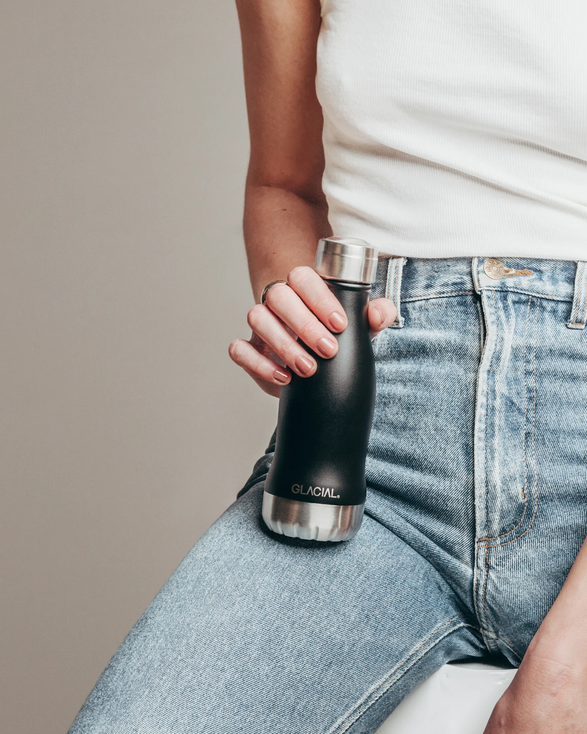 Bouteille pour eau Glacial 280 ml, Matte black Glacial