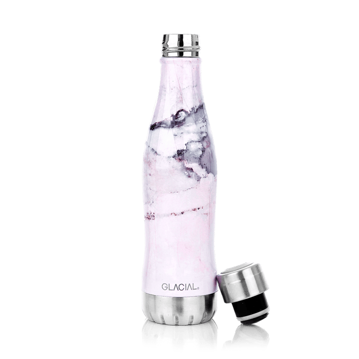 Bouteille pour eau Glacial 400 ml - Pink marble - Glacial