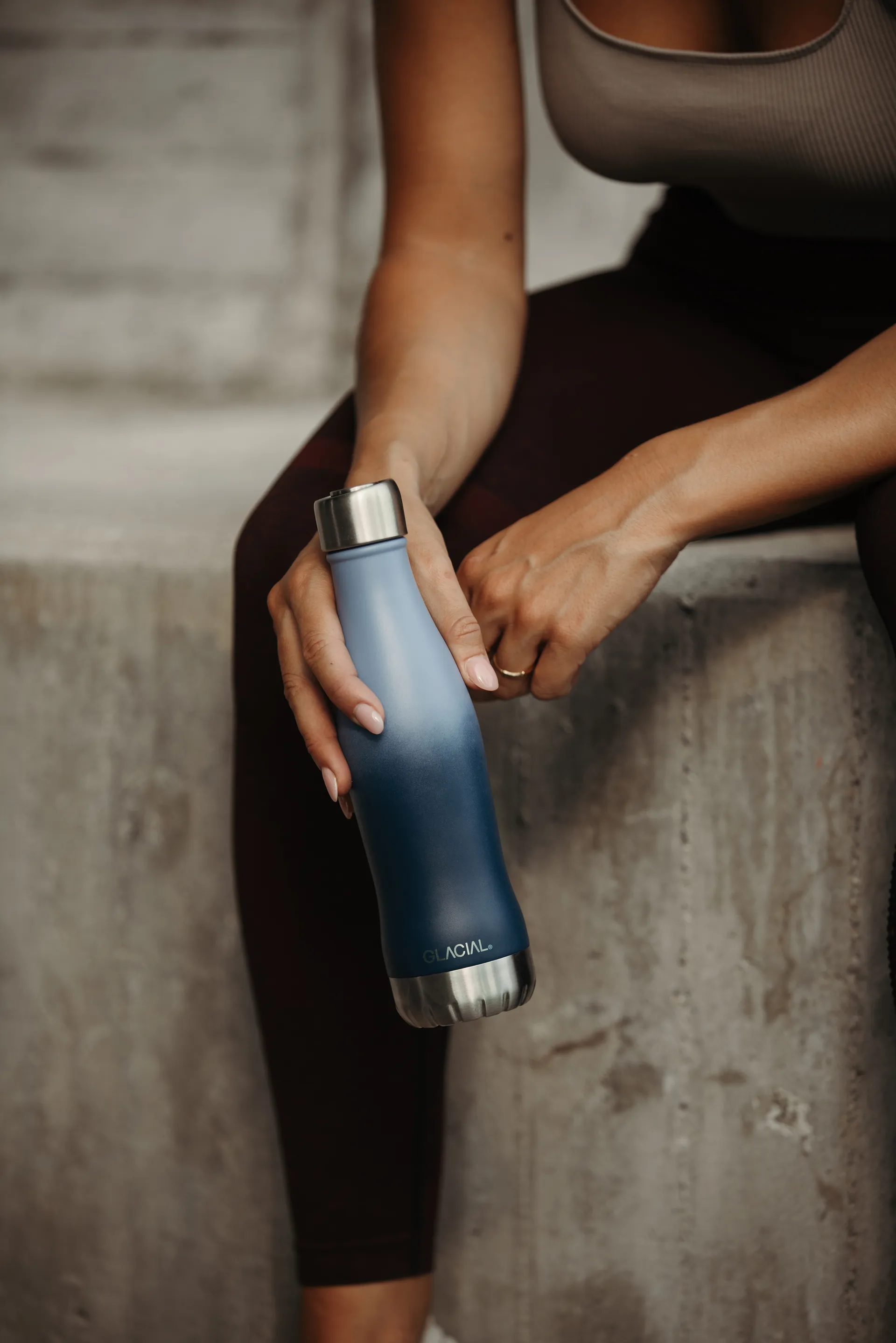Bouteille pour eau Glacial active 400 ml, Blue fade Glacial