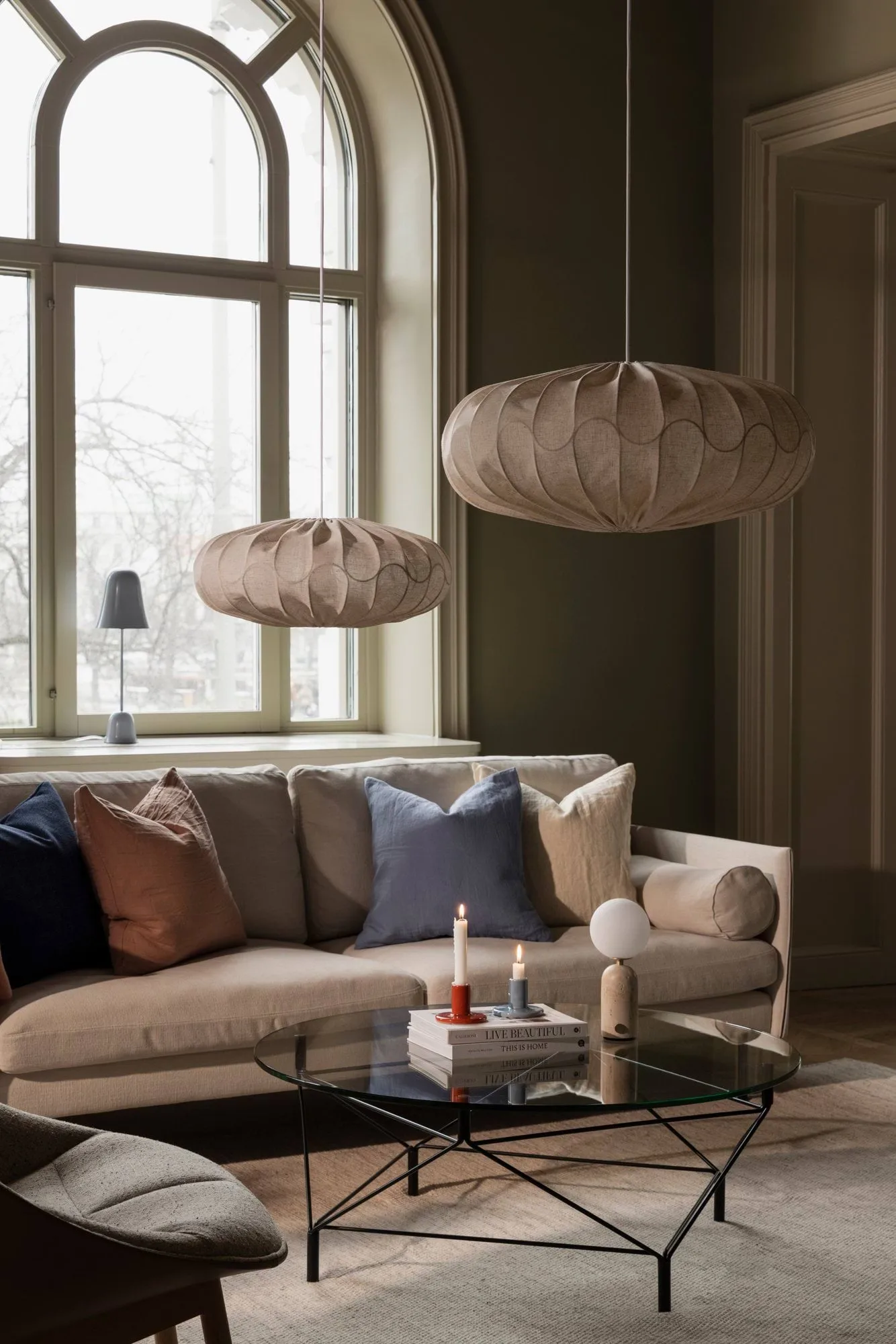Abat-jour Bladverk Ø70 cm, Beige Globen Lighting