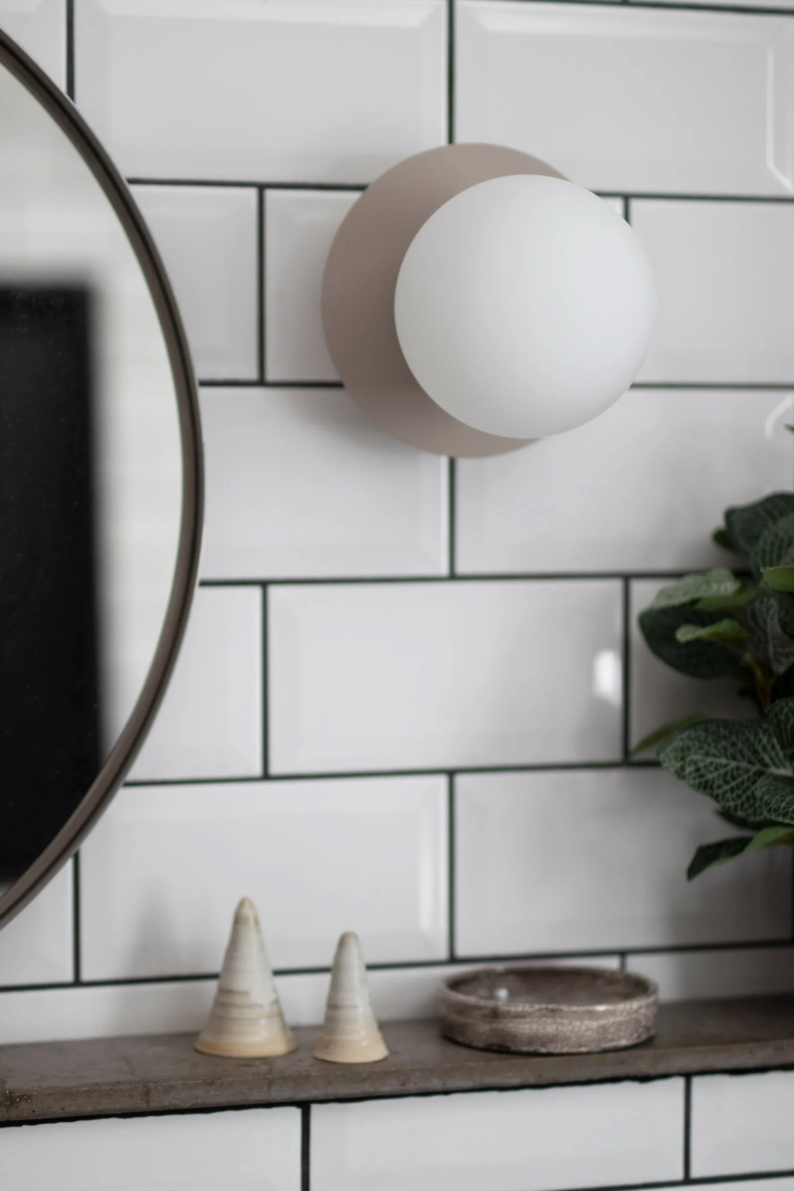 Applique murale/Plafonnier Art Deco IP44, Mud-blanc Globen Lighting