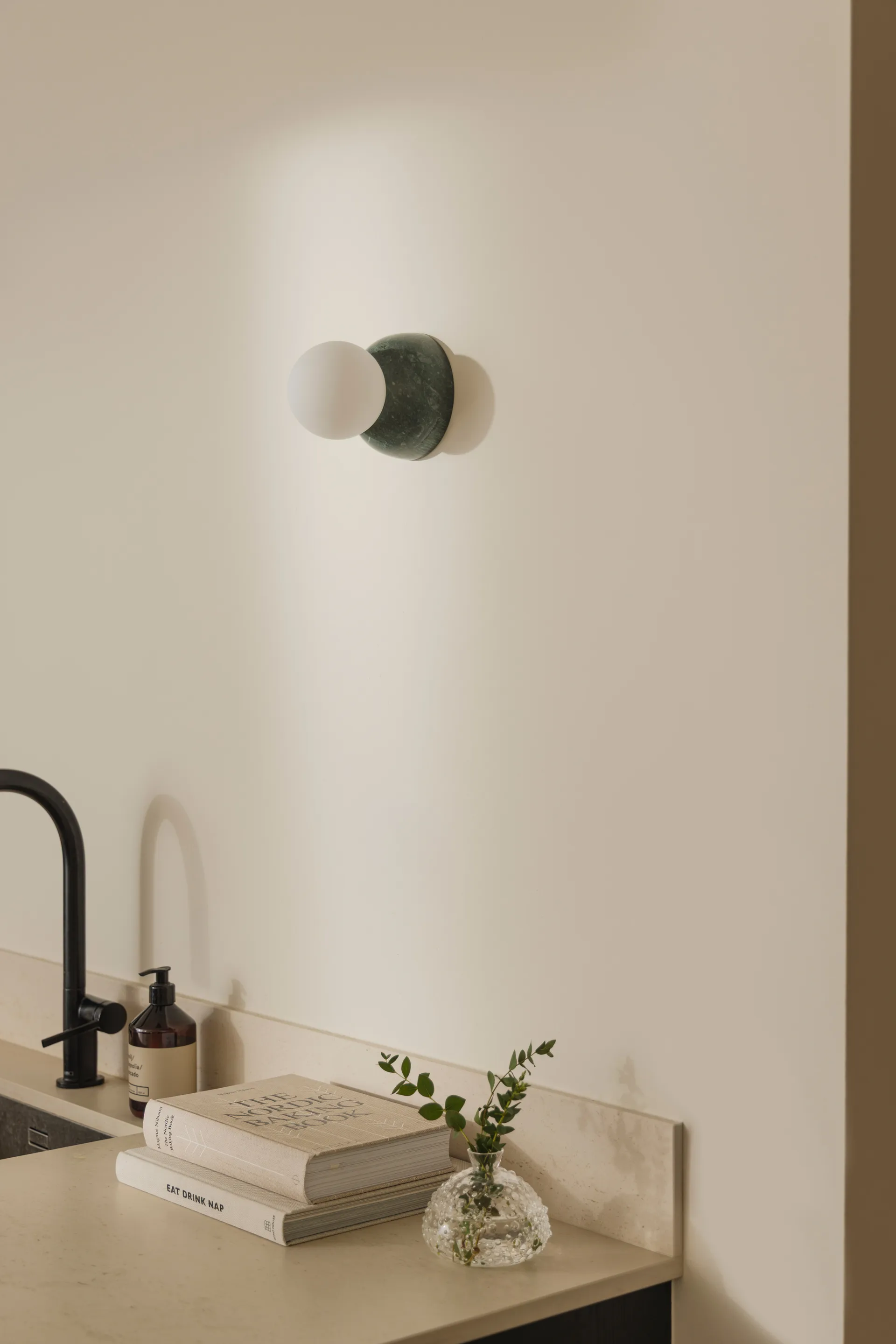 Applique murale/Plafonnier Torrano 13 cm, Marbre vert foncé Globen Lighting