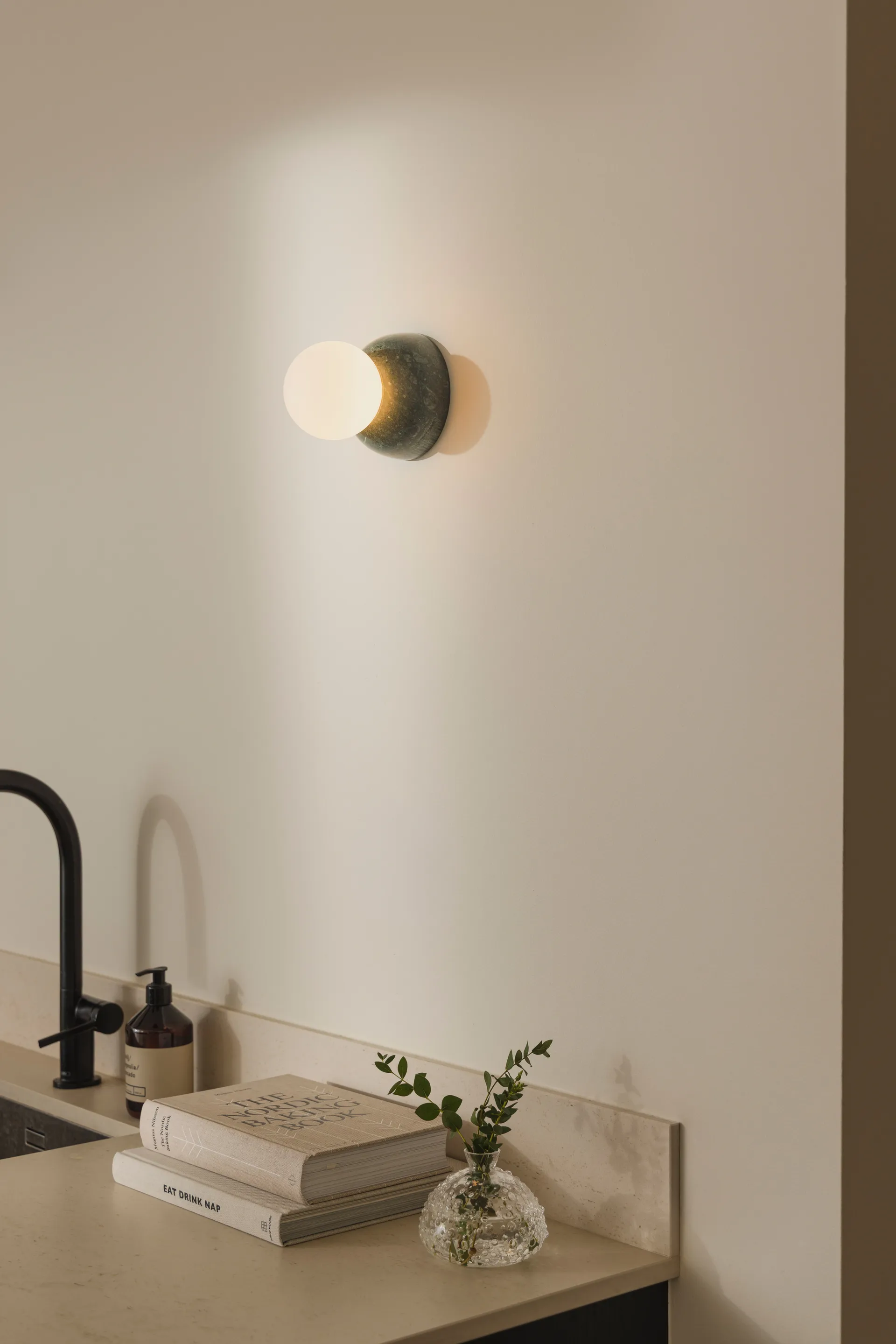 Applique murale/Plafonnier Torrano 13 cm, Marbre vert foncé Globen Lighting