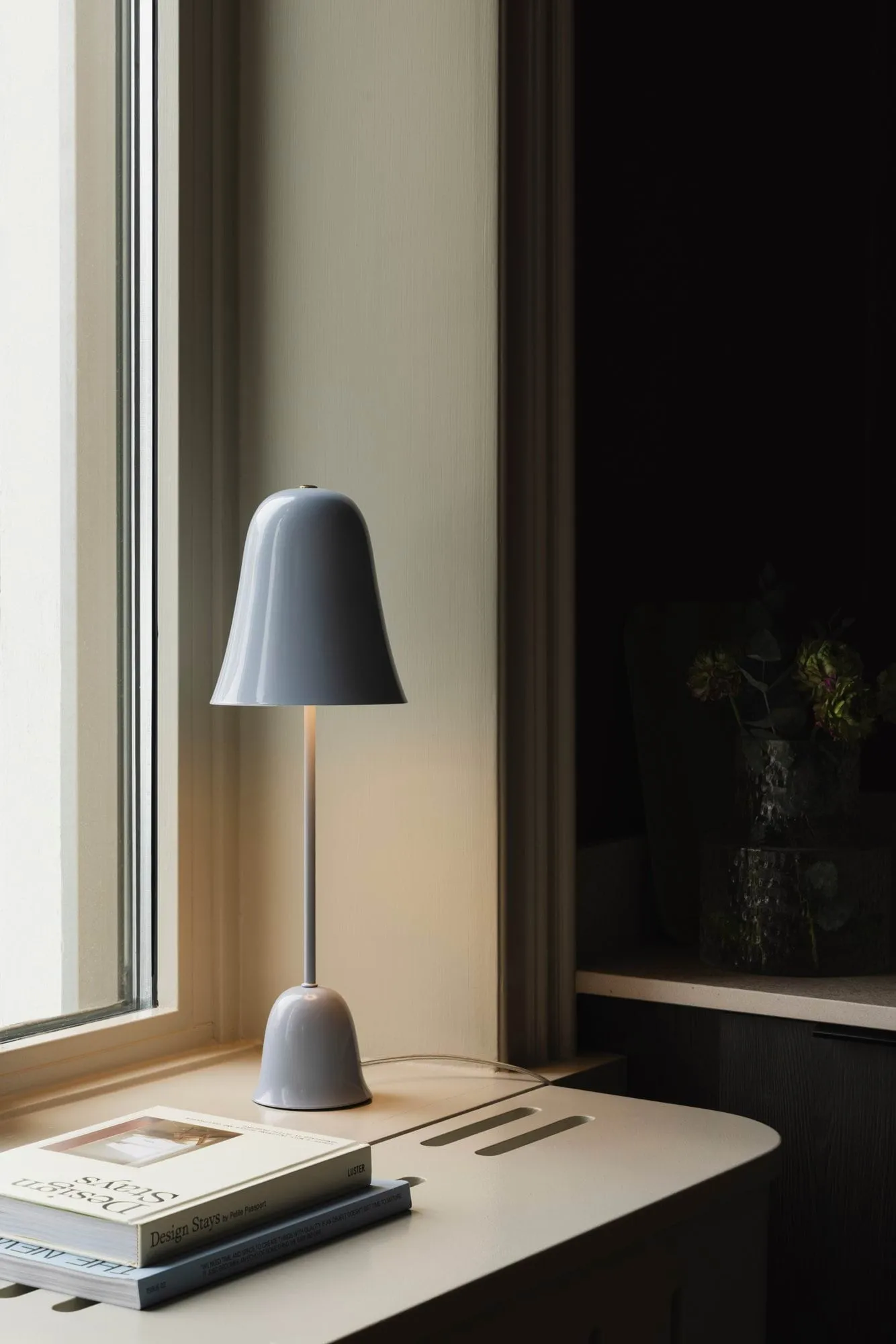 Blåklockan lampe de table, bleu brume (bleu), Ø16xH50 cm Globen Lighting