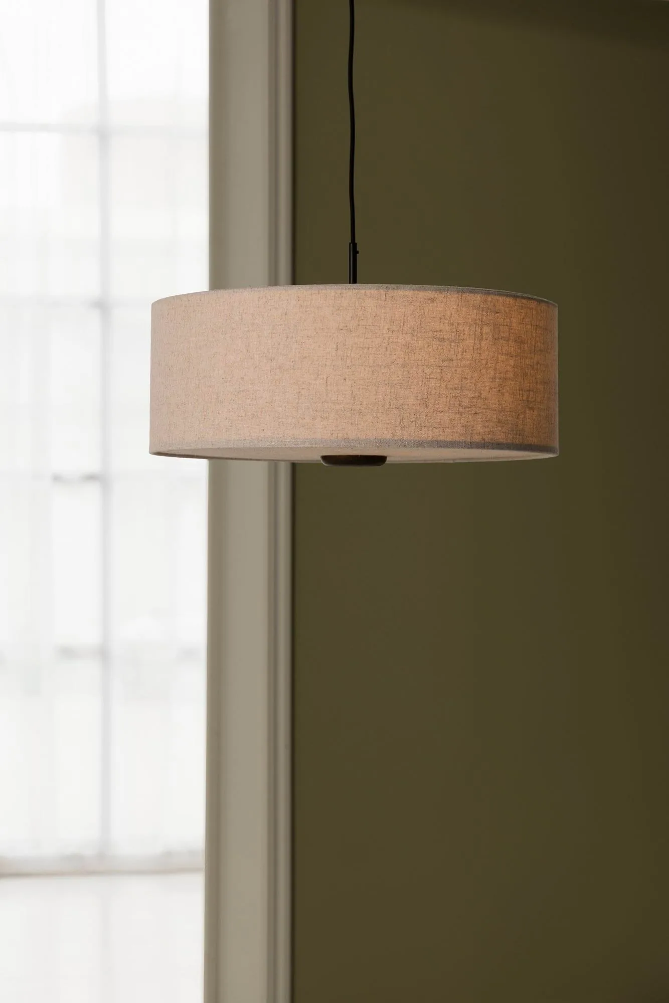 Bosco suspension, Beige, chêne brun teinté, Ø55 cm Globen Lighting