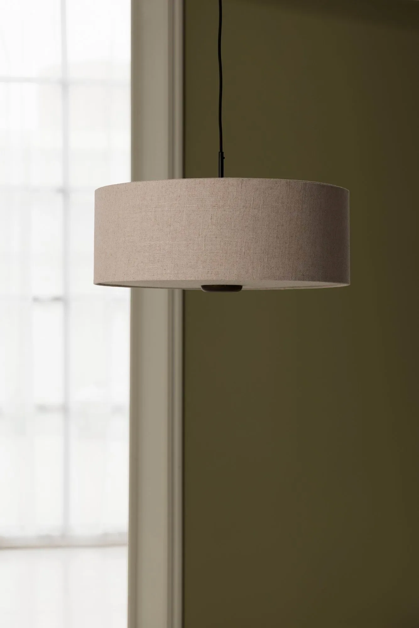 Bosco suspension, Beige, chêne brun teinté, Ø55 cm Globen Lighting