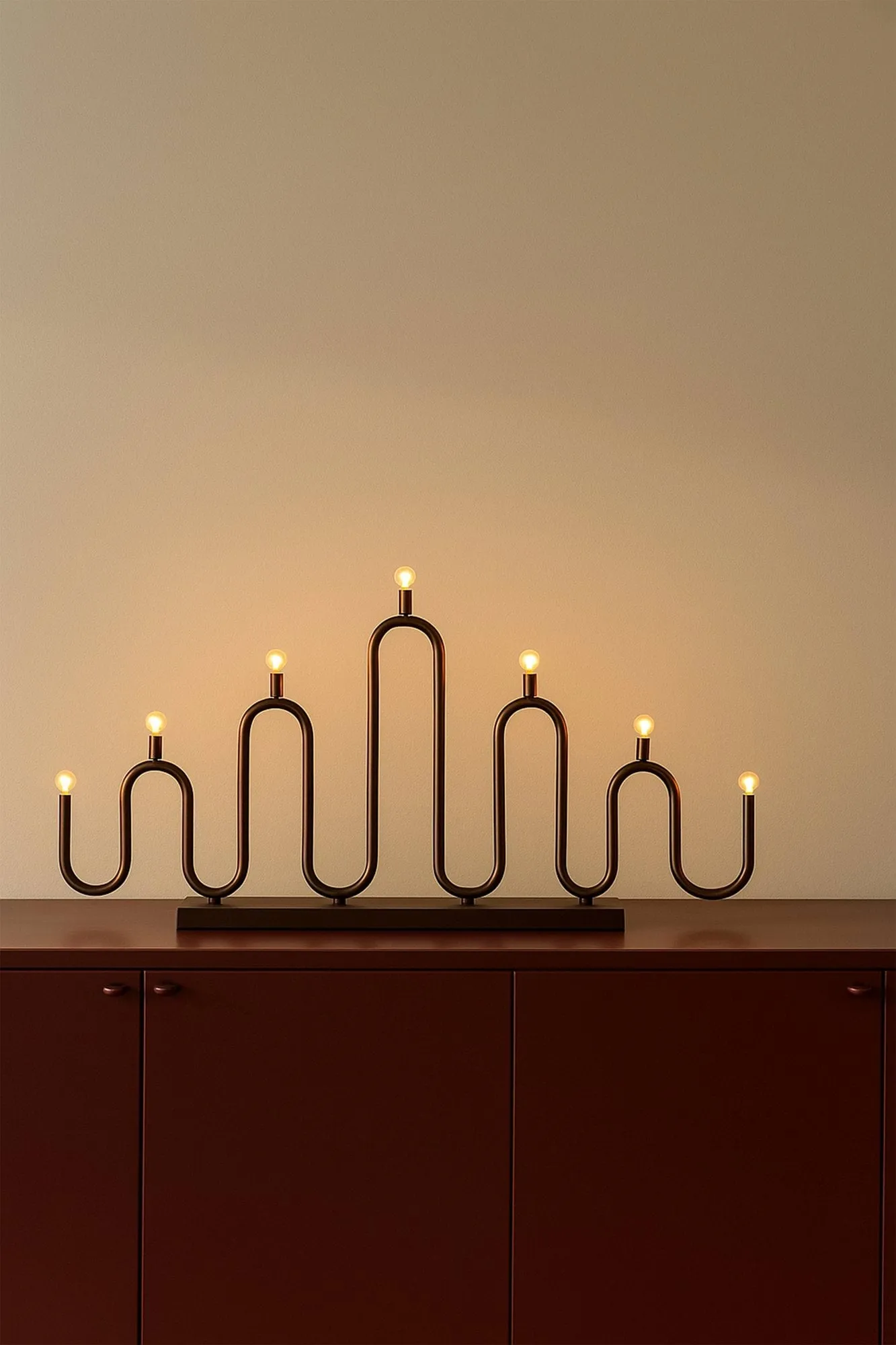 Chandelier de l'avent Noel 7, Bronze Globen Lighting