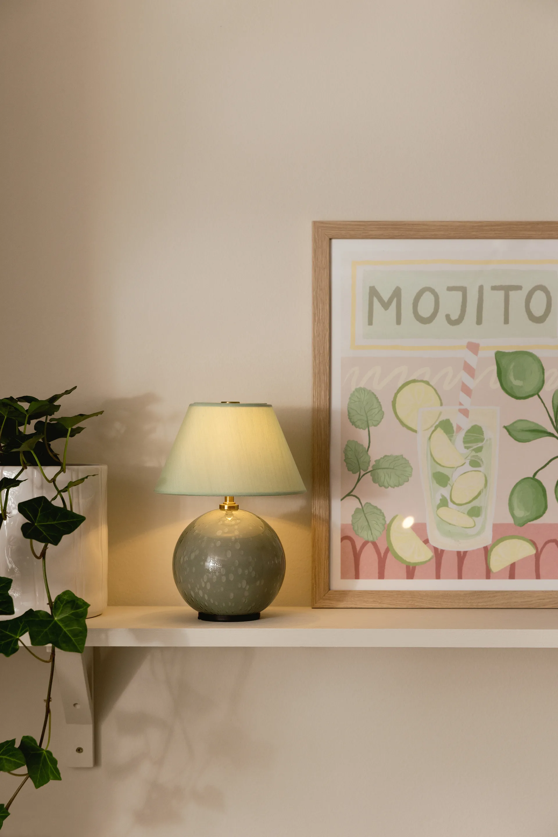 Iris 16 lampe de table portable, Vert Globen Lighting