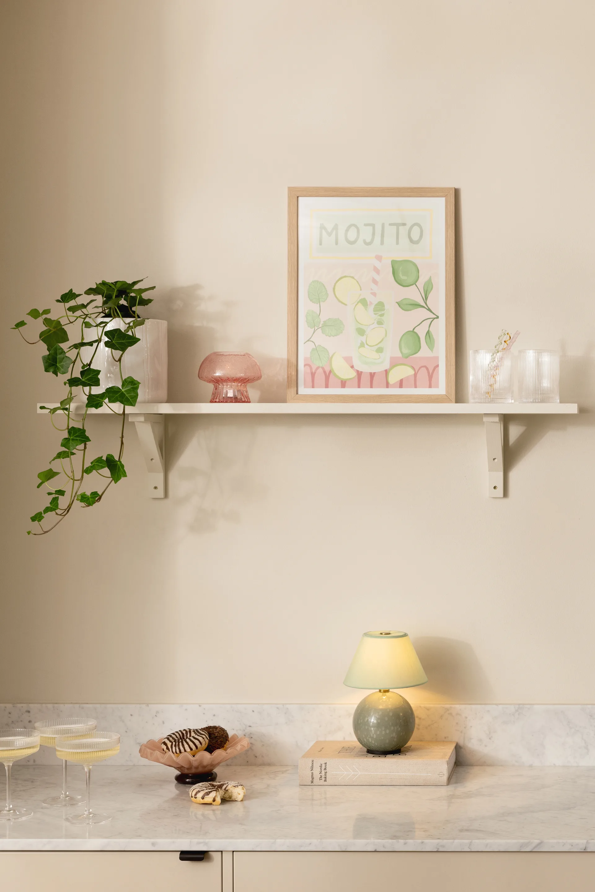 Iris 16 lampe de table portable, Vert Globen Lighting