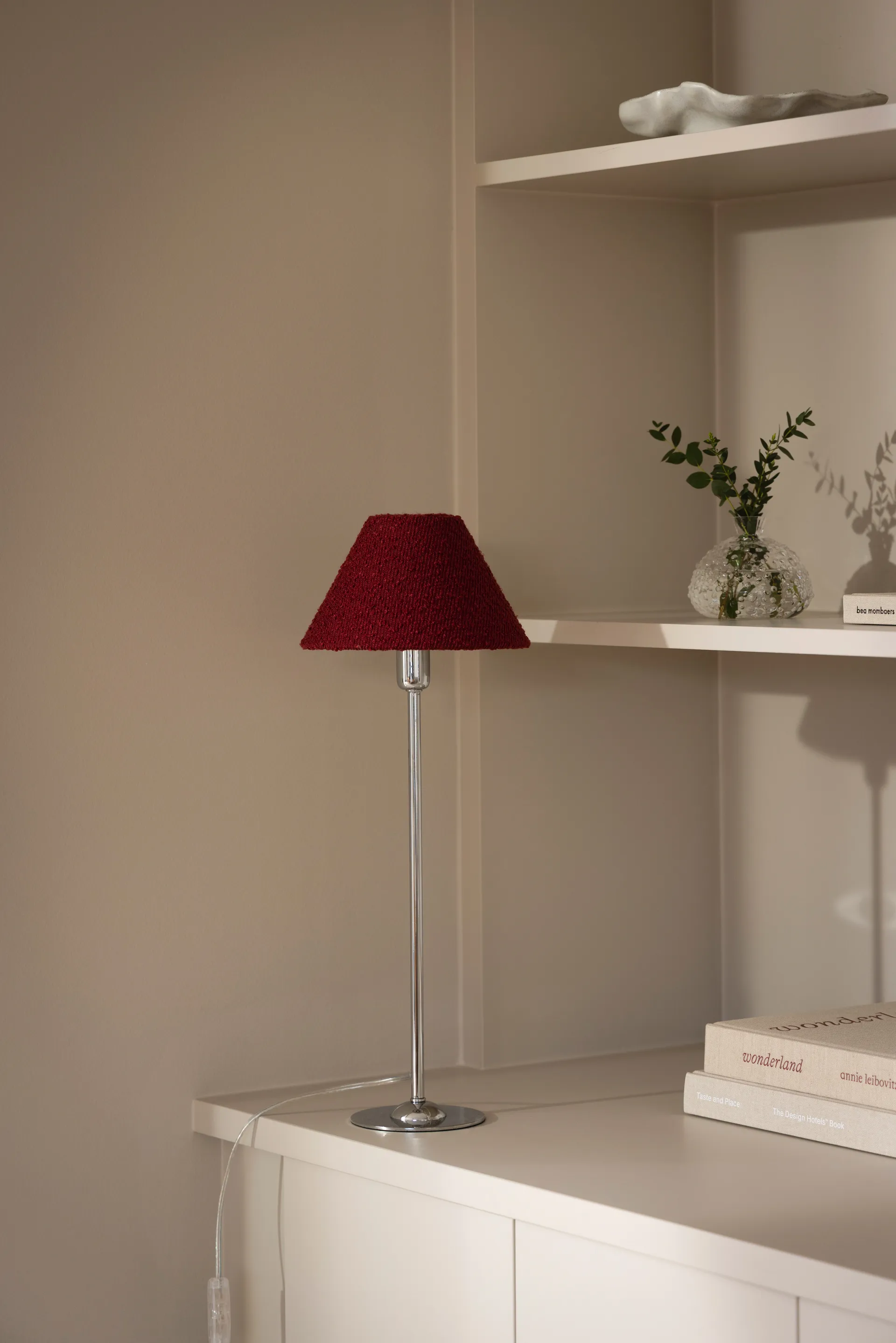 Iris 20 abat-jour, Bouclé bordeaux Globen Lighting