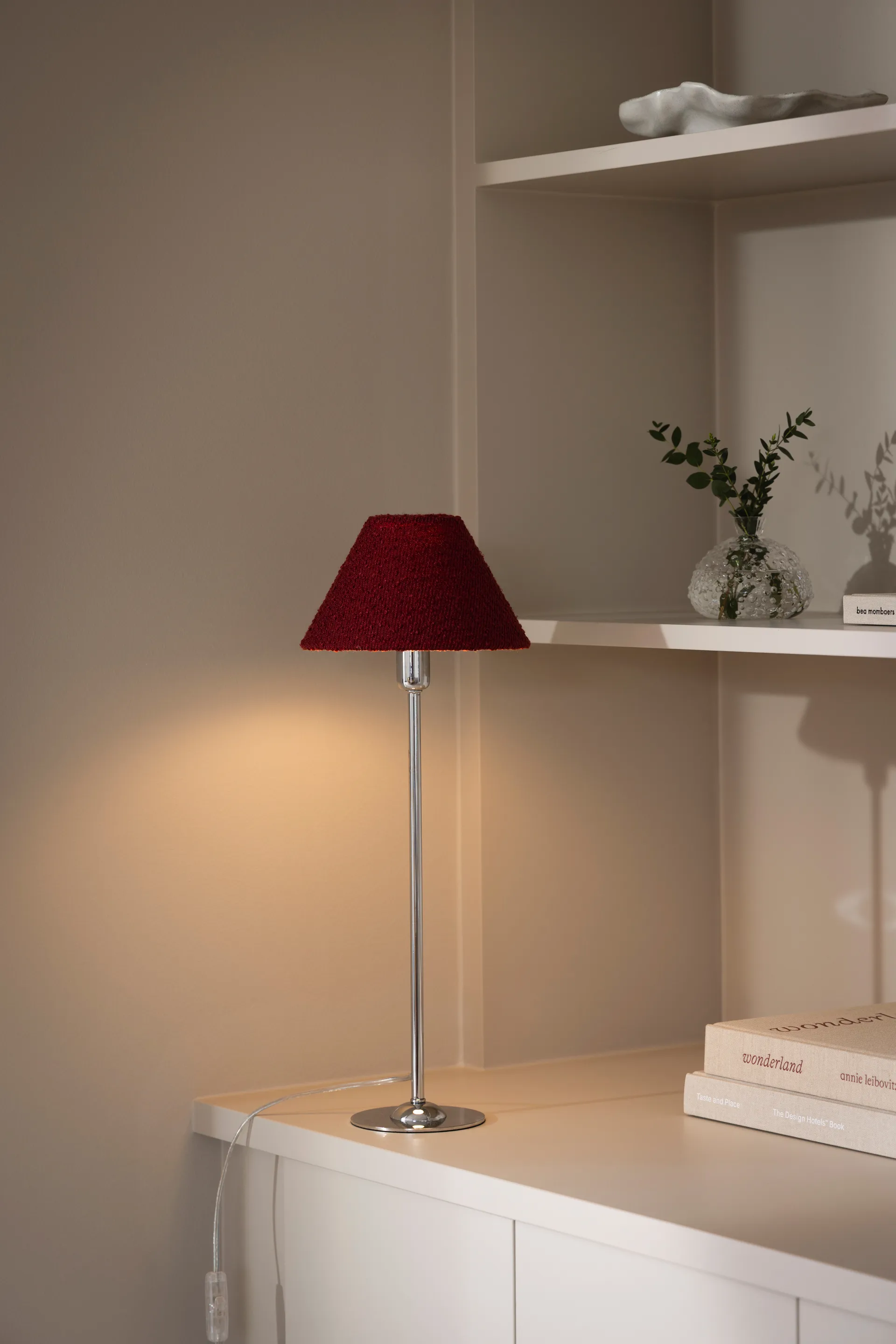 Iris 20 abat-jour, Bouclé bordeaux Globen Lighting