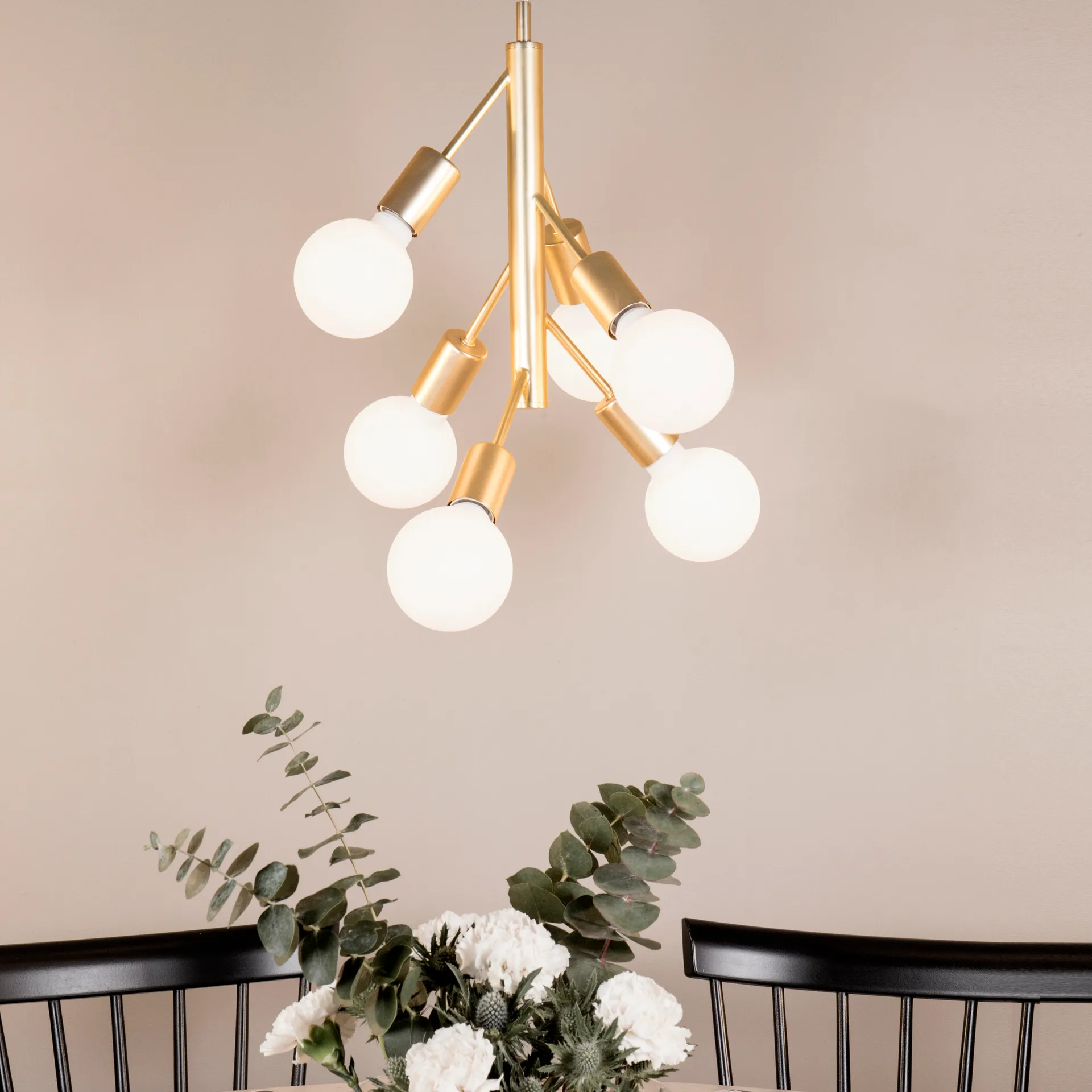 Lampe à suspension Comet, laiton Globen Lighting