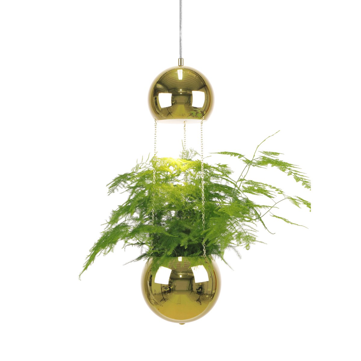 globen lighting lampe à suspension et pot de fleurs laiton