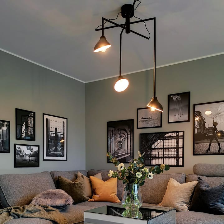 Lampe à suspension Shift 3, noir Globen Lighting