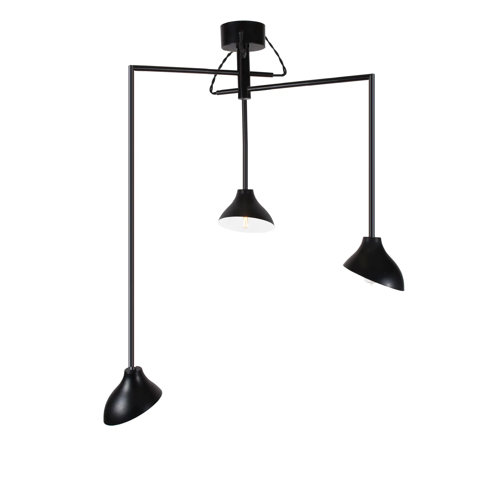 Lampe à suspension Shift 3, noir Globen Lighting
