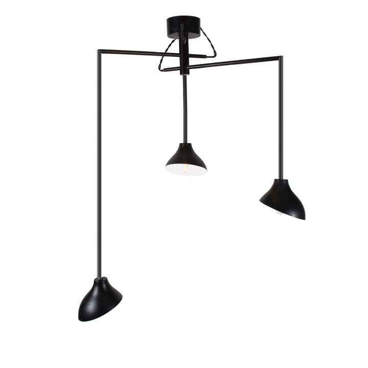 Lampe à suspension Shift 3, noir Globen Lighting