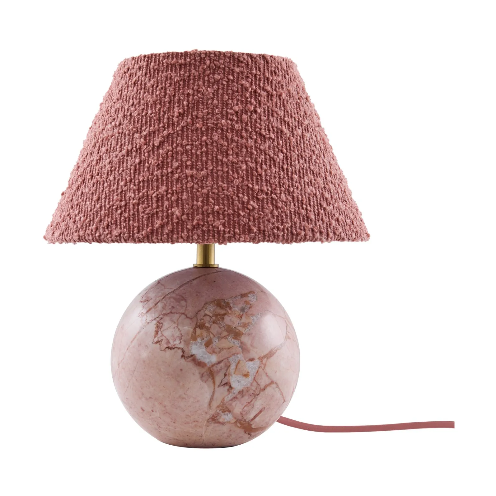 Lampe de table Castello 24, Marbre rose poudré Globen Lighting