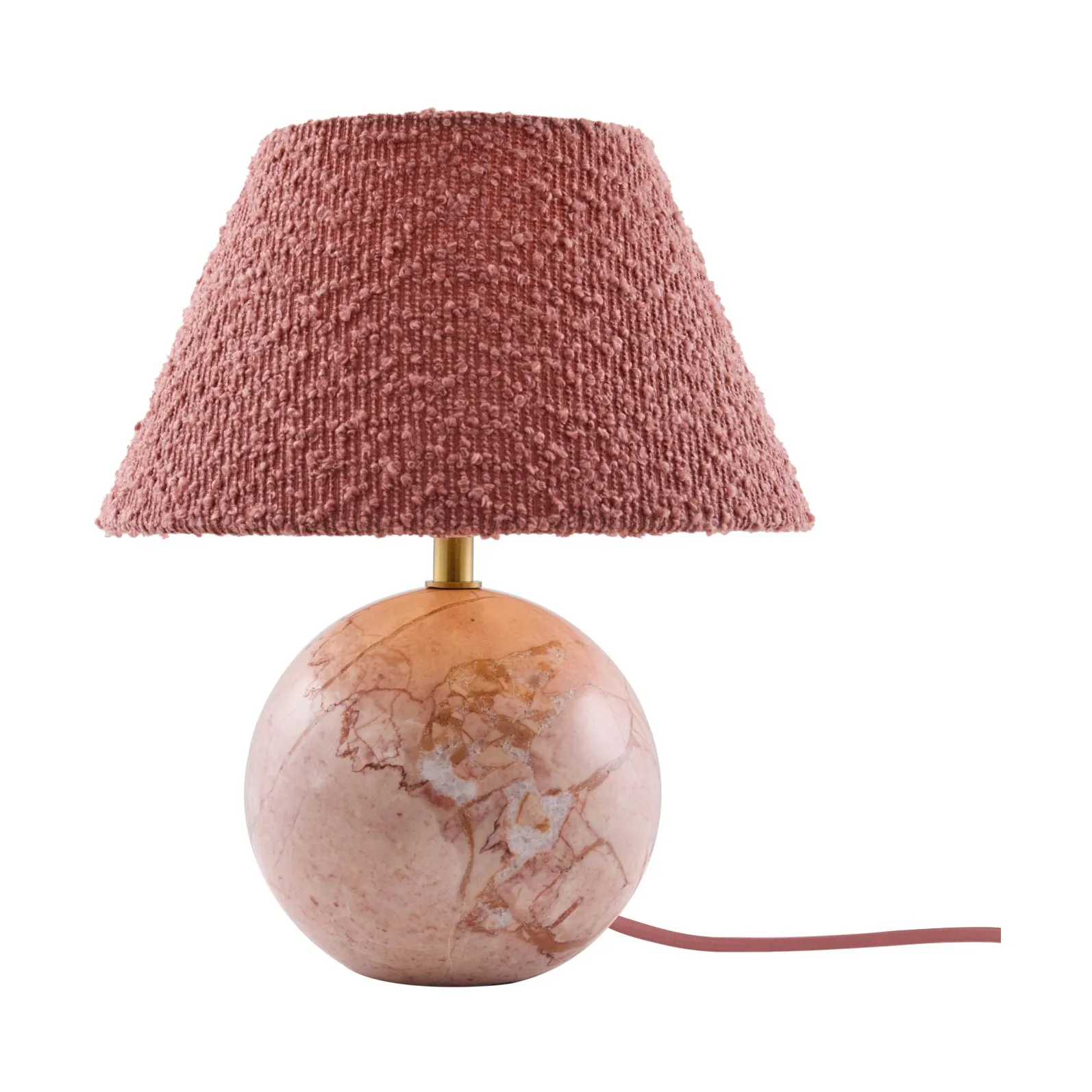 Lampe de table Castello 24, Marbre rose poudré Globen Lighting