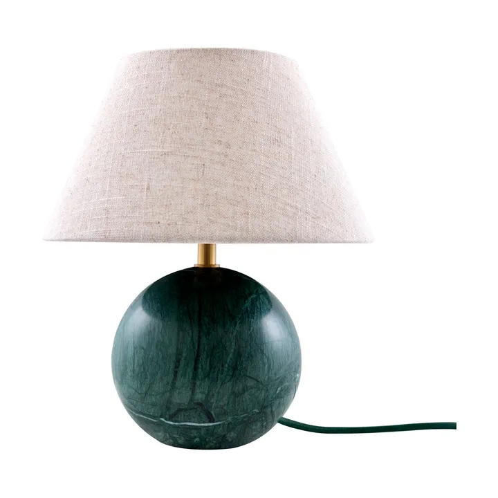 Lampe de table Castello 24 - Marbre vert foncé, abat-jour blanc - Globen Lighting
