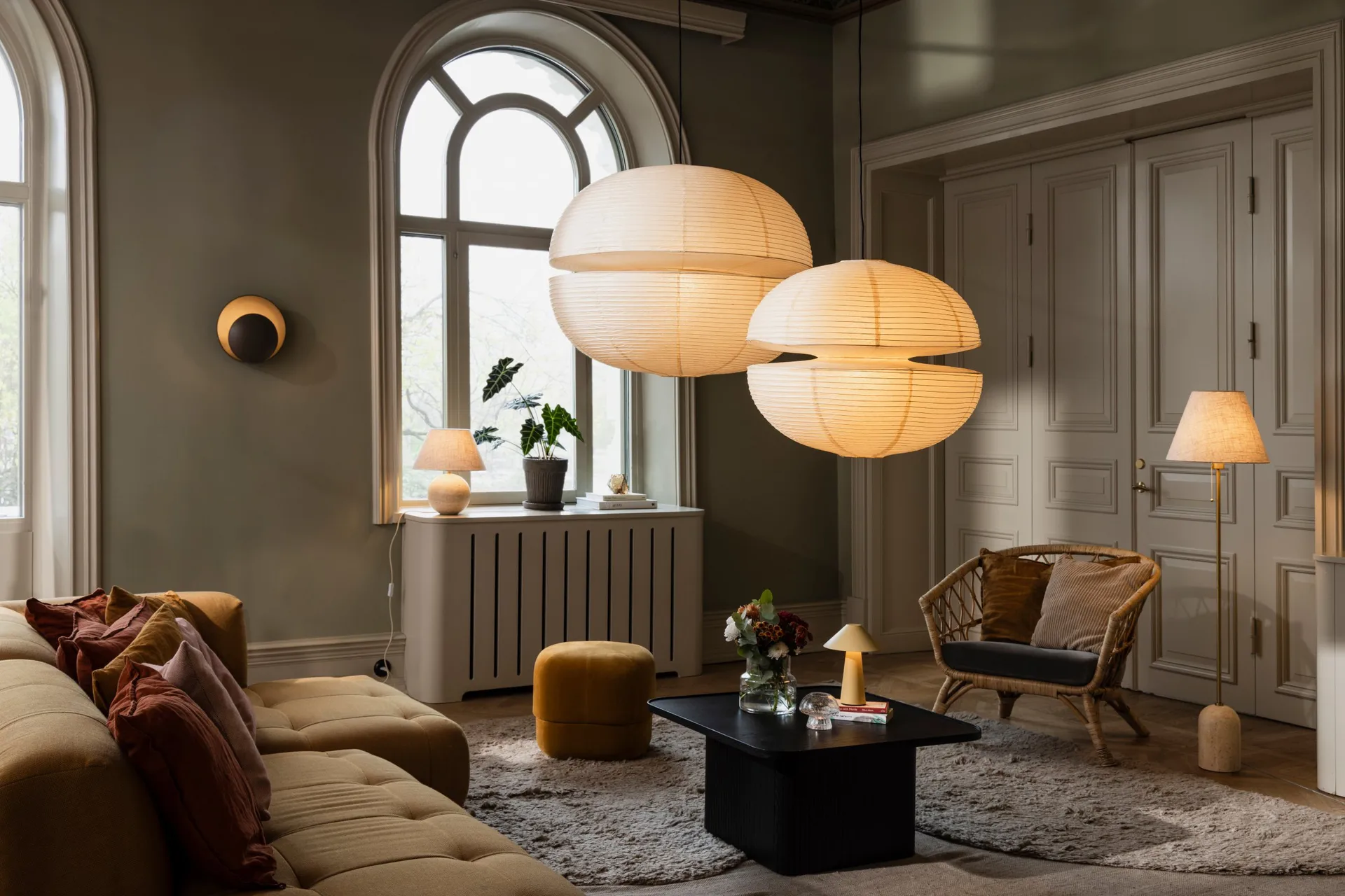 Lampe de table Castello 35, Travertin beige Globen Lighting