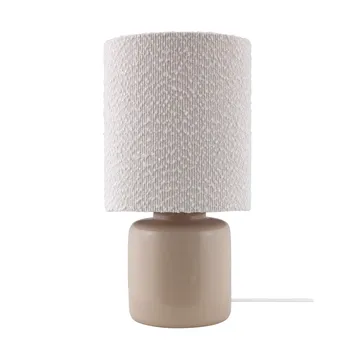 Lampe de table Florian - Bouclé blanc/beige, Ø20x39 cm - Globen Lighting