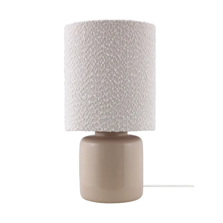Lampe de table Florian - Bouclé blanc/beige, Ø20x39 cm - Globen Lighting