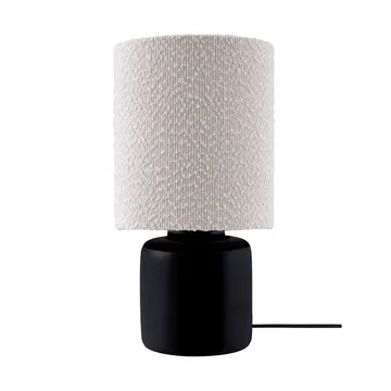 Lampe de table Florian - Bouclé blanc/noir, Ø20x39 cm - Globen Lighting