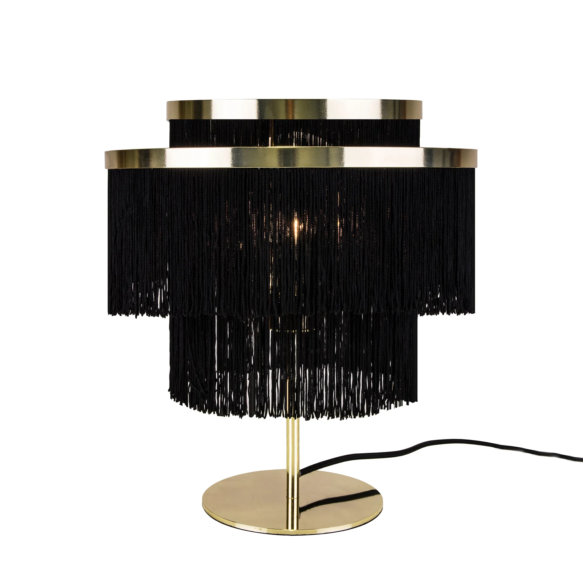 Lampe de table Frans, Noir, Laiton Globen Lighting