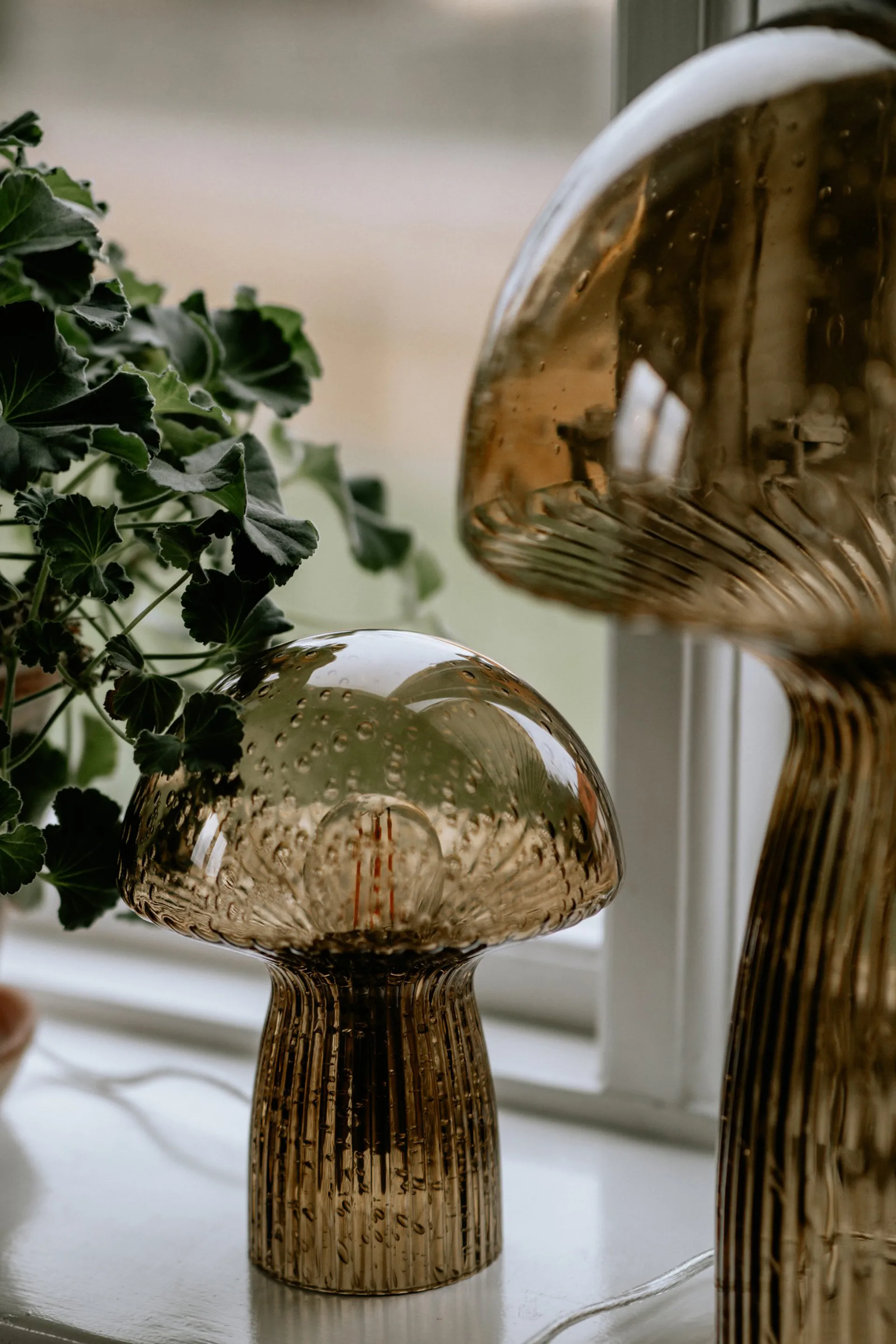 Lampe de table Fungo Edition spéciale brun, 20 cm Globen Lighting