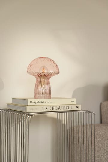 Lampe de table Fungo Special Edition rose - Ø16 cm, H :20 cm - Globen Lighting