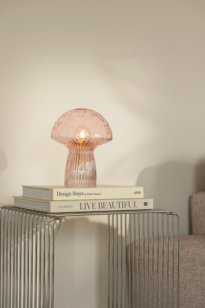 Lampe de table Fungo Special Edition rose, Ø16 cm, H :20 cm Globen Lighting