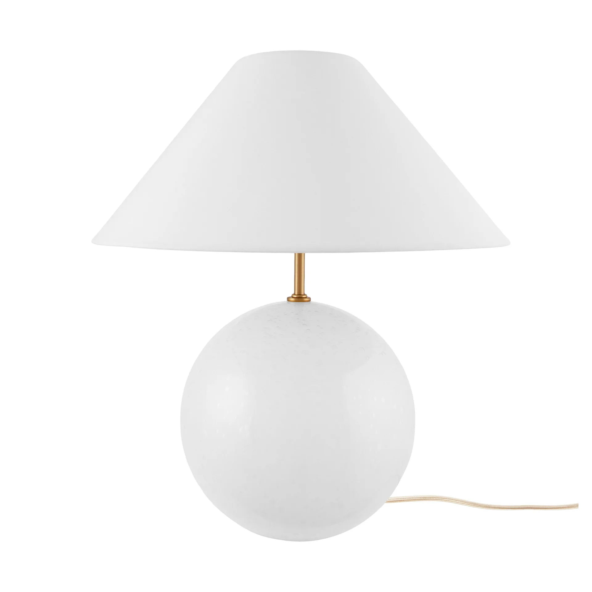 Lampe de table Iris 35 39 cm, Blanc Globen Lighting
