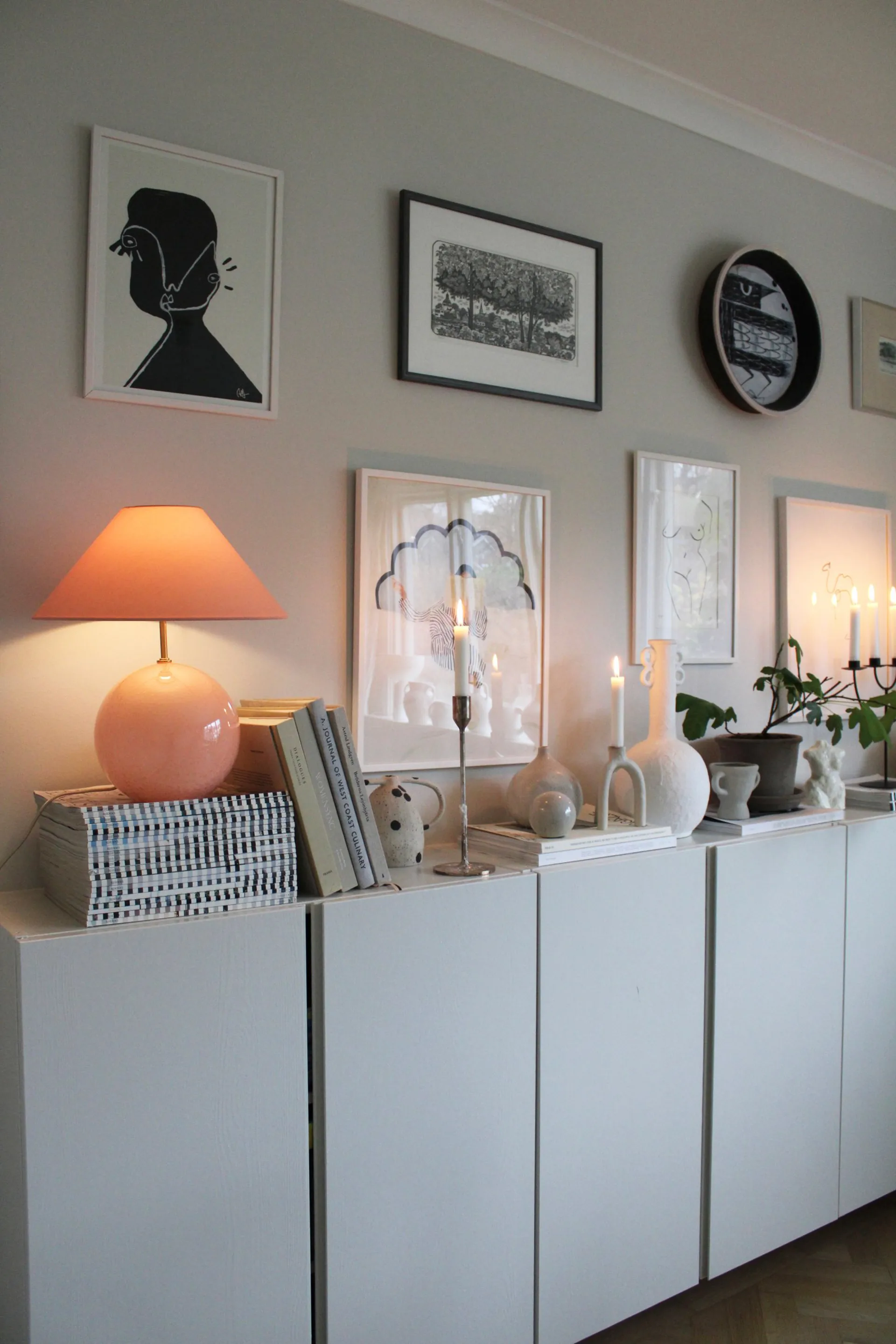 Lampe de table Iris 35 39 cm, Blush Globen Lighting