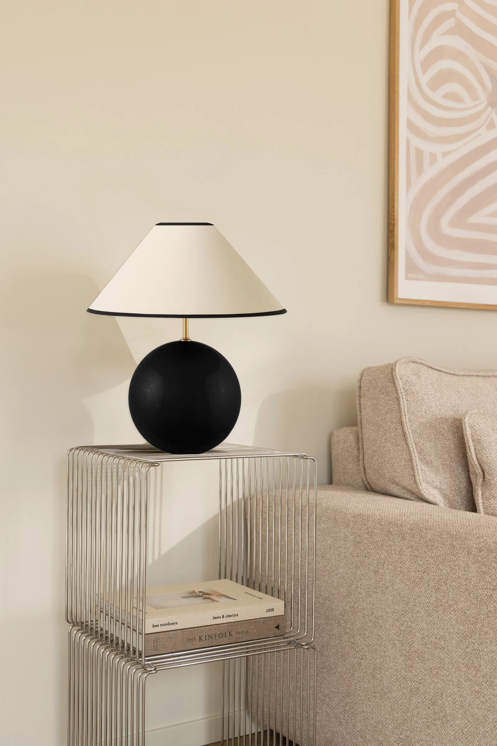 Lampe de table Iris 35 39 cm, Noir Globen Lighting