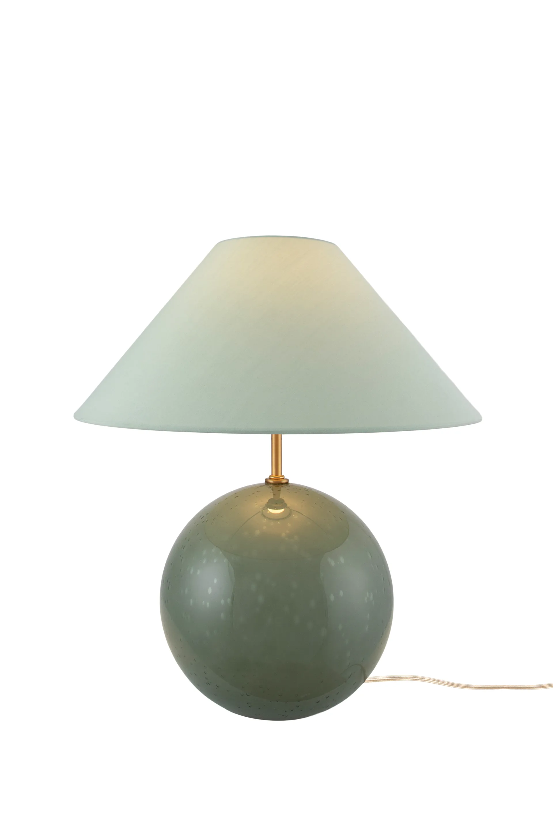 Lampe de table Iris 35 39 cm, Vert Globen Lighting